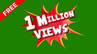 Million views 2D animation green screen video,1M,1.5M,2M,2.5M,5M,10M,10K,50K, video views animation