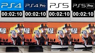 Red Dead Redemption 2 - PS5 Pro vs PS5 vs PS4 Pro vs PS4