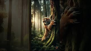 Daily life of a lonely tiger #short #story #animals #wildlife #ai #image #bing #tiger #only #foryou