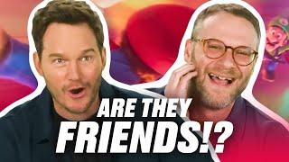 Are Chris Pratt & Seth Rogen REALLY Friends? Super Mario Bros. Movie Cast | MATE CHALLENGE