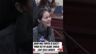 SAAN NAG PUNTA SI ALICE GUO? ‘Hindi ko po alam’, shiela guo tells Senate #news #newsupdate