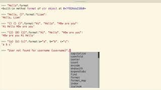 The Python String .format() Method