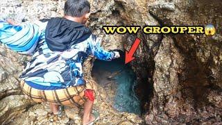 Sa butas lang nangawil si idol Inday jackpot Ang lalaki nang giant grouper | Bryan Fishing Tv