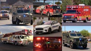 Fire Trucks, Police Cars & Ambulances Responding Compilation #4 - Best Of 2023