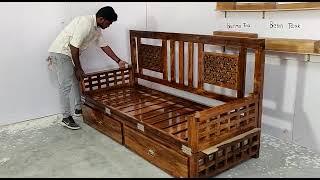 wooden sofa bed folding type