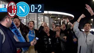 MILAN NAPOLI 0-2  Guardate la REAZIONE dei NAPOLETANI a San Siro! 