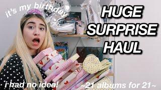 HUGE SURPRISE KPOP HAUL / 21 presents for 21 years *i had NO idea*