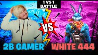 White444 Vs 2B Gamer || Free Fire 1 vs 1 Insane  Battle B/w Legends