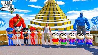 GTA 5 : Shinchan VS Little Singham Impossible Super Mega Ramp Challenge In GTA 5!