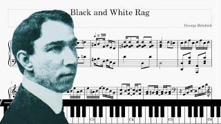 Black and White Rag - George Botsford - (Sheets Piano score Ragtime Tutorial George Botsford)