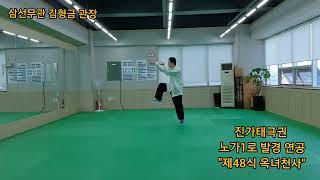 Chen-style Tai Chi Laojia 1lu (진가 태극권 노가1로) "제48식 옥녀천사" 발경 연공 ... by 김형금 관장