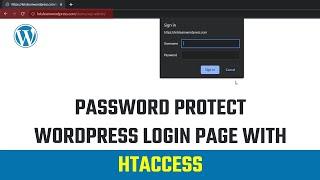 WordPress security: Password protect WordPress login page with .htaccess #WordPress 82