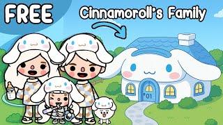 FREE! Cinnamoroll Family House Design 🩵 Toca Boca House Ideas |  Toca Life Story