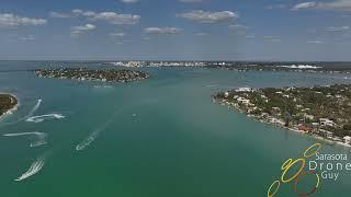 Lido Beach and Big Pass - Sarasota Florida - Drone 4K