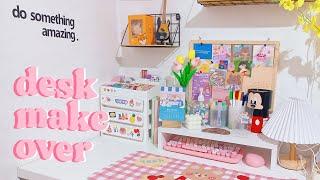 aesthetic desk makeover 2021  unboxing shopee haul  