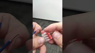The best way to connect three single-core wires#diy  #electric  #electrician
