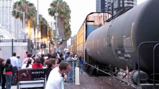 *BNSF Train vs Padre Fans (Almost hit) MUST SEE!*