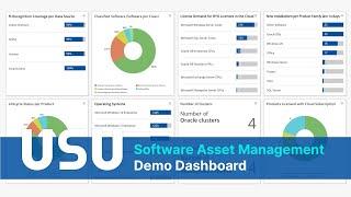 USU Software Asset Management: Demo Dashboard