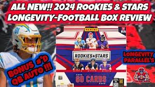 ALL NEW- 2024 ROOKIES AND STARS LONGEVITY REVIEW! BANGER BONUS QB AUTO! MUST SEE #sportscards #nfl