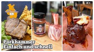 Porkhammer - Einfach und schnell im PitBoss Smoker (Beefhammer vom Schwein)