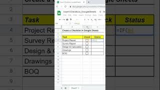 Create a Checklist in Google Sheets
