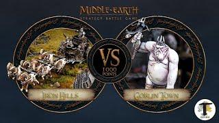 1000 POINTS MIDDLE EARTH SBG BATTLE REPORT | IRON HILLS VS GOBLIN TOWN & THE THREE TROLLS