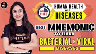 Human Health and Disease | Best Mnemonic To Learn Bacterial & Viral Diseases | 12th Board Exam 2021