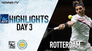 Highlights: Federer, Dimitrov Advance To Rotterdam 2018 QF