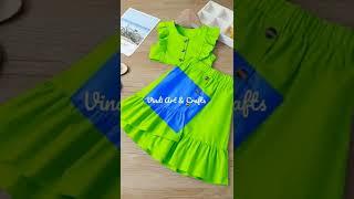 Girls top with skirt design