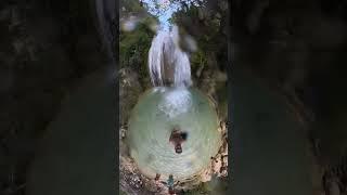 Hidden in the waterfall