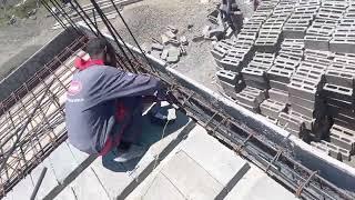 How to do electrical pipping on hollow blocks