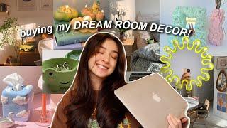 buying room decor for my DREAM ROOM! online shopping + unboxing haul