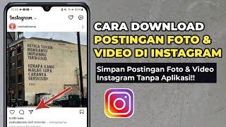 Cara Download Postingan Foto Instagram Tanpa Aplikasi Tambahan