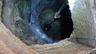 GoPro Dropped In Stone Lined Water Well : Poor Hideous Creatures Appear