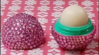 Bedazzling EOS Lip balm #bedazzled #smallchannel #bling #shorts #reels