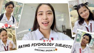 EASIEST and HARDEST SUBJECTS in PSYCHOLOGY! 2024 Christmas Special  | LEXI COMIA (Philippines)