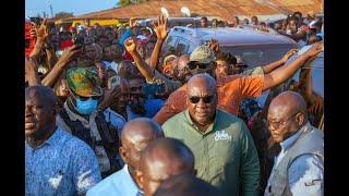 Heeiii, ALBEKUMA WEST WAS ON FIRE AS JOHN DRAMANI MAHAMA CAMPAIGN TOUR LANDED TODAY IN ACCRA GHANA.