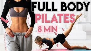 FAT BURN FULL BODY PILATES WORKOUT  Sculpt an Hourglass Body | 8 min