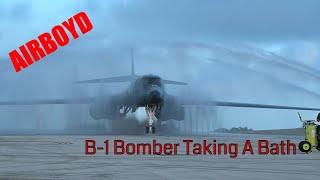 B-1B Landing And Wash Down • Andersen Air Force Base