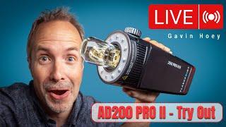 Testing The NEW Godox AD200 Pro II Flash... LIVE!