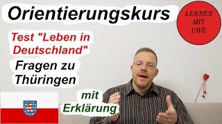 Test „Leben in Deutschland“ Vorbereitungskurs – 046 – Fragen zum Freistaat Thüringen