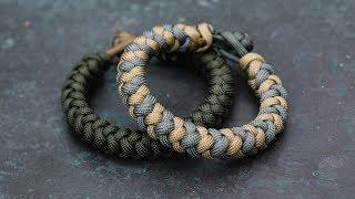 4 Strand Round Braid Knot and Loop Paracord Bracelet Tutorial