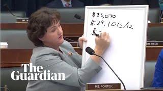 Congresswoman Katie Porter grills billionaire CEO over pay disparity at JP Morgan