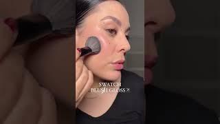 NEW Huda Beauty Blush Gloss Swatch Makeup Tutorial  Grunge Makeup #makeup #shorts #howto