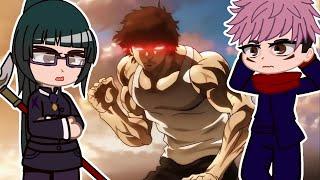 Jujutsu Kaisen - react to BAKI | GACHA REACT |