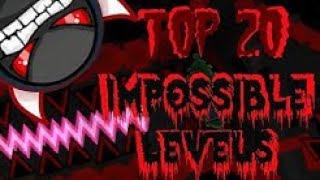 Top 20 Most Impossible Levels In Geometry Dash (Gameplays by ToshDeluxe) [Mike4Gaming Reupload]