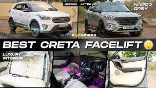 Outstanding Creta facelift | Nardo Grey shade | Interior in Black & Cream theme | Autorounders