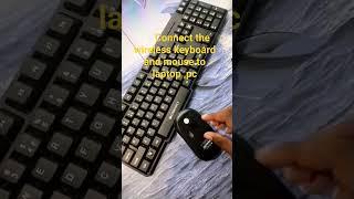 Wireless keyboard and mouse Connected to Pc️,LaptopHow to pair#wireless#keyboard #mouse#shortvideo