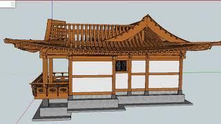 30평 ㄱ자 초익공 한옥 스케치업(sketchup)