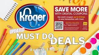 *MORE DEALS* Kroger UPDATED Must Do Deals for 8/7-8/13 | 10 for $10, BOGO, Weekly Digitals, & MORE